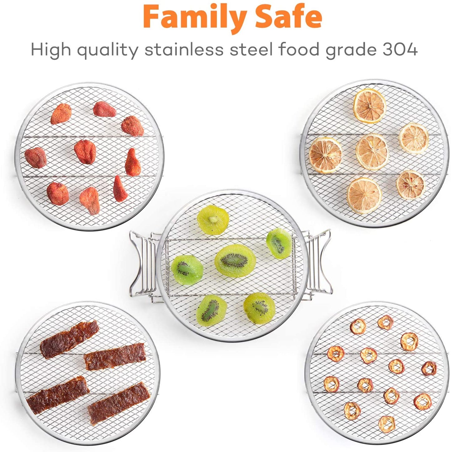 Goldlion Dehydrator Rack Compatible with Instant Pot 6 Quart Stainless Steel Stand Accessories for Air Fryer Crisp Lid