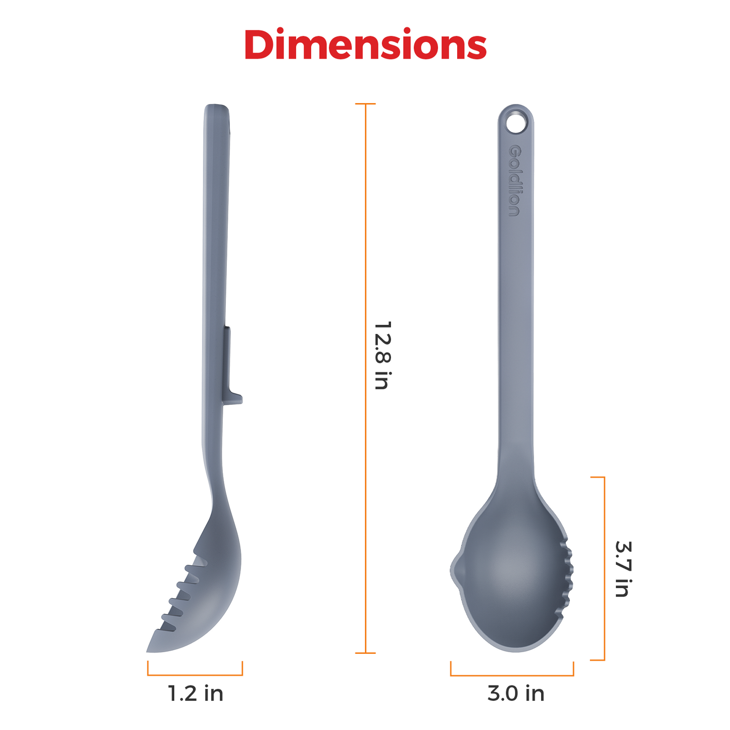 Goldlion Silicone Spoon Soup Ladle for Cooking, Mixing & Serving - Non-Stick Cookware Safe - Compatible with Ninja Crockpot Slow Cooker Foodi Possiblecooker Pro and More
