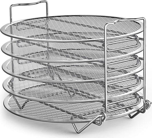 Goldlion Dehydrator Rack Stainless Steel Stand Accessories Compatible with Ninja Foodi Pressure Cooker and Air Fryer 6.5 and 8 Quart, Instant Pot Air Fryer 8 Qt